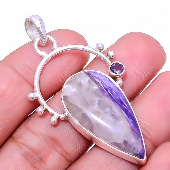 Bertrandite - Tiffany Stone - Utah 925 Sterling Silver Pendant 2.07" P_9386_1559
