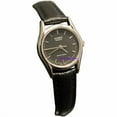 thumbnail image 3 of Women's LTP1094E-1A Black Leather Quartz Fashion Watch, 3 of 6