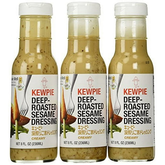 NineChef Bundle - Kewpie Japanese Dressing Roasted Sesame 8 Oz. Deep Roasted Sesame Dressing Creamy (Pack of 3) 1 NineChef Brand Spoon