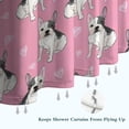 thumbnail image 6 of Pink French Bulldog Love Heart Shower Curtain 72"x72" ,Bathroom Decorative Shower Curtains Set with 12 Hooks,Modern Waterproof Washable Shower Curtain, 6 of 6