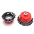 thumbnail image 4 of Boreal Craft Metal Brush For Drill Angle Grinder Conical Brush For Angle Grinder With Thread Grinding Brush Steel Wire Wheel With Knot For Unwinding Welding Table Straight Edge Clamp Stain Glass, 4 of 6
