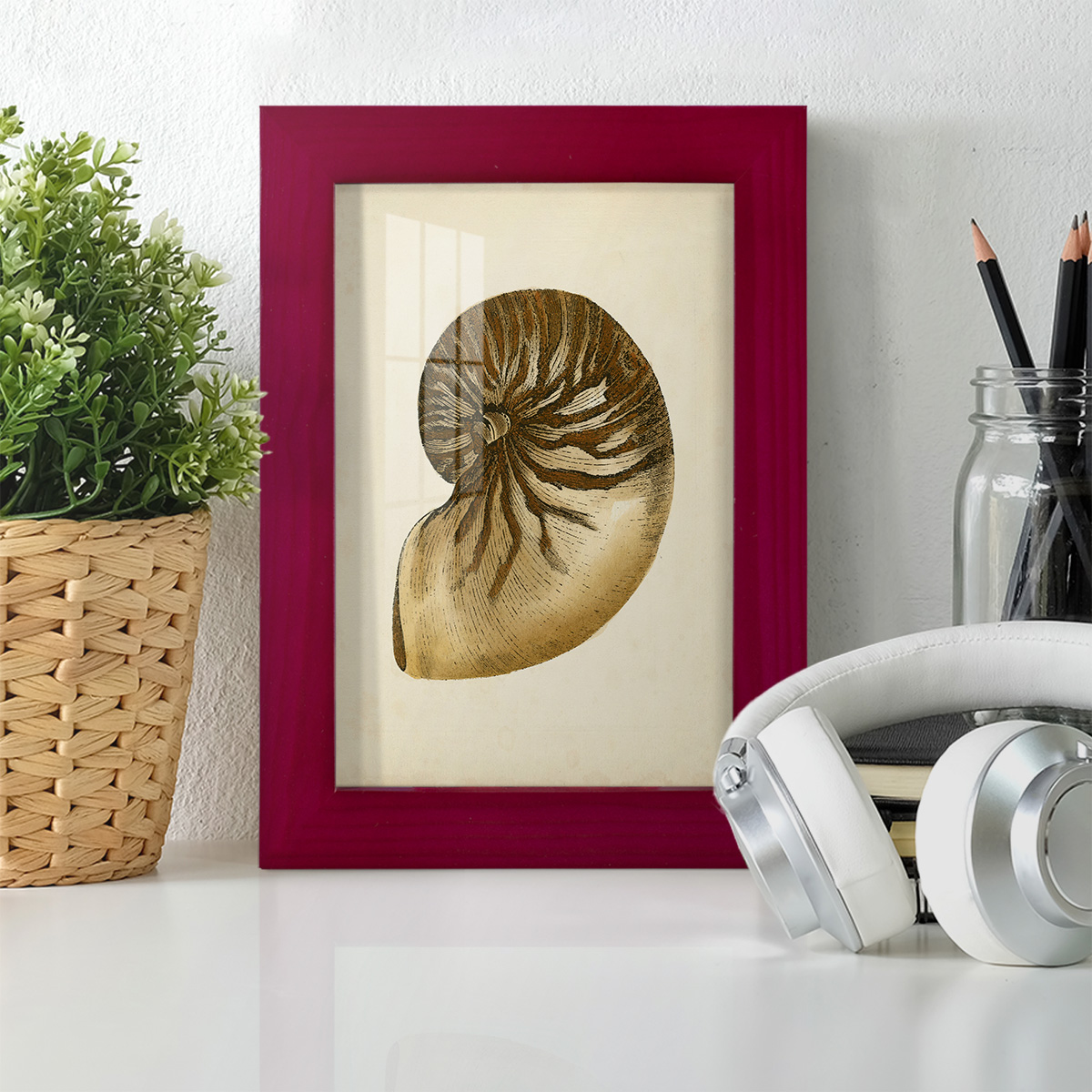 Sealife Collection V - Framed Print w/glass - Cherry Red