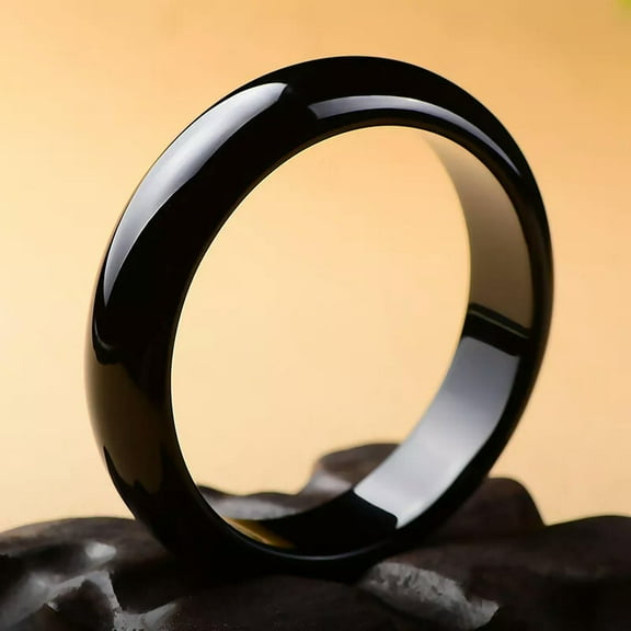 EOEMY Natural Beautiful Black Jade Jadeite Bracelet Bangle 66mm