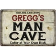 thumbnail image 1 of GREGG'S Man Cave Sign Rustic 8 x 12 High Gloss Metal 208120035395, 1 of 1