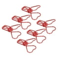 thumbnail image 4 of Clips de Liant de Bureau, Fortes Applications de Serrage Larges Clips de Liant en Métal de Forme de Cœur pour les Vêtements pour le Compte Noir, Rouge, 4 of 8