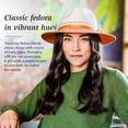 thumbnail image 3 of Sombrero Wallaroo Kristy Fedora UPF 50+ para mujer, color marfil/piedra, 3 of 9