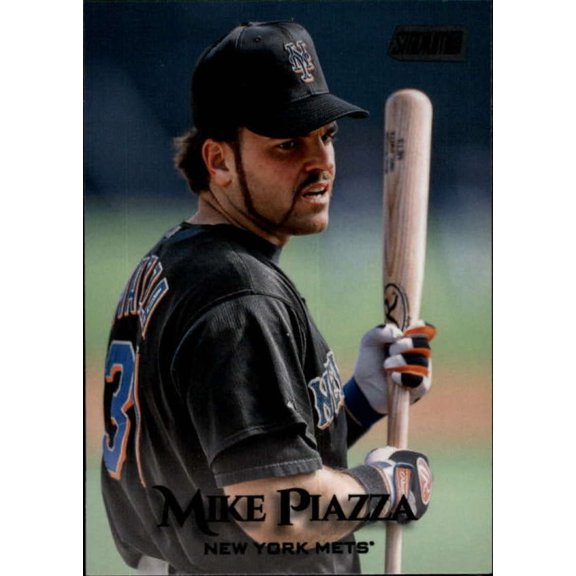 Collectible 2019 Stadium Club Black Foil #120 Mike Piazza New York Mets MLB Baseball Trading Card