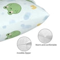 thumbnail image 5 of Kll Kawaii Frogs Pillow Covers Envelope Closure,Super Soft And Cozy Fuzzy Fleece Pillow Case Cover 14"X20", 5 of 8
