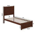 thumbnail image 6 of AFI NoHo 14" Twin Wood Platform Bed with Modern Panel Headboard and Footboard, Walnut, 6 of 6