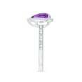 thumbnail image 3 of ANGARA Natural Prong-Set Pear-Shaped 1.2 ct Amethyst Ring with Beaded Halo in 14K White Gold for Women (Size-9x6mm) | February Birthstone, Anniversary, Jewelry Gift for Women | Natural Amethyst Ring, 3 of 10