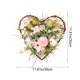 thumbnail image 3 of CaiYueKe Artificial Heart Shaped Flower Wreath Wall Decor Hanging Door Decoration Spring Easter Home Decor Floral Arrangement Faux Plants Greenery Rustic Farmhouse Wedding Party Decorative Gift, 3 of 6
