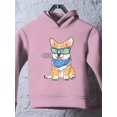 thumbnail image 3 of Hand Drawn Corgi Portrait Xoxo Hoodie Toddler -Image by Shutterstock,  5 Toddler, 3 of 4