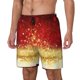 thumbnail image 1 of Fotbe Red Gold Glitter Traje de Baño para Hombre – Shorts de Natación de Secado Rápido con Forro y Bolsillos-Small, 1 of 6