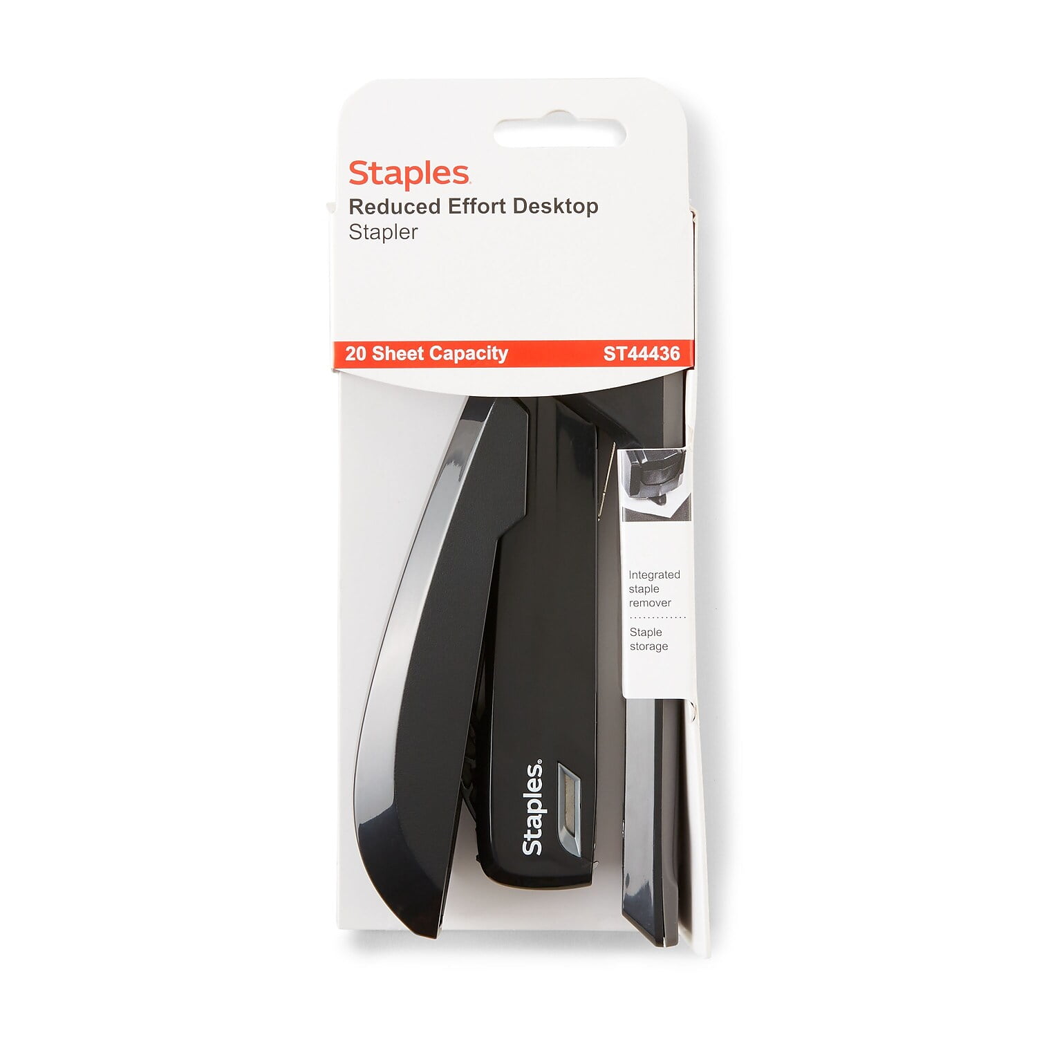 Staples Desktop/Handheld Stapler, 20 Sheet Capacity, Black and Gray (40897)