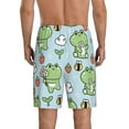 thumbnail image 3 of Gaeub Cute Floral Frog Printed Men's Short Pajama Pants, Lightweight Lounge & Sleep Bottoms Keep You Cool - 4X-Large, 3 of 9