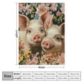 thumbnail image 4 of BCIIG Pig Blanket for Adults Kids Girls, Flannel Pig Blankets Gifts, Pig Floral Flower Throw Blanket for Sofa Couch Bed Living Room Soft Warm Cozy Pig Decor 60x80in, 4 of 6