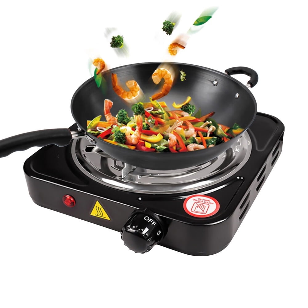 Electric Countertop Burner,Single Stove,1000W Induction Cooktop,Portable Electric Hot Plate,5 Level Adjustable Temperature Control Cooking Ranges for Home Dorm Camping Cooking