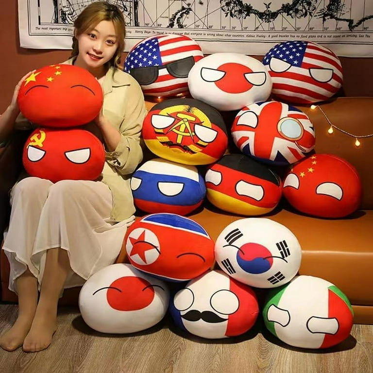 ぬいぐるみ Polandball plush dolls All USA 11.8 in Country Balls Plushies Poland Ball Doll for Children