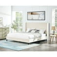 thumbnail image 4 of Roundhill Furniture Rozitta Beige Velvet Wingback Platform Bed, Queen, 4 of 6