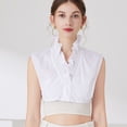 thumbnail image 2 of HOYUFEI Playful and Cute White Cotton Petal Fake Collar - Detachable Dickey Blouse, 2 of 9