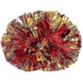 thumbnail image 1 of Juego Pompones Animadoras Pelota de Animación Flor Partido Deportivo Vocal Baile Fiesta Rojo-Dorado, 1 of 5