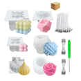 thumbnail image 1 of 109 Piezas Molde De Vela De Silicona Kit Para Velas Belug, Blanco, 1 of 5