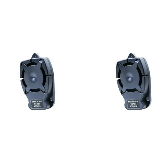 2X Alarm Horn Siren Buzzer 12V Six-Tone 110 Points Small Size Easy to Install High Decibel Flat Body Small Siren Horn,2 x Alarm Horn
