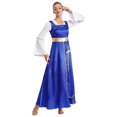 thumbnail image 3 of Miaeowve Robe Maxi Sans Manches pour Femmes Costume de Danse de Louange Tunique de Danse Liturgique d'Église Bleu P, 3 of 7