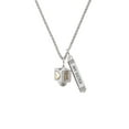 thumbnail image 2 of Delight Jewelry Two-tone Love You Square Spinner Silvertone Always My Sister Bar Charm Necklace, 23", 2 of 4