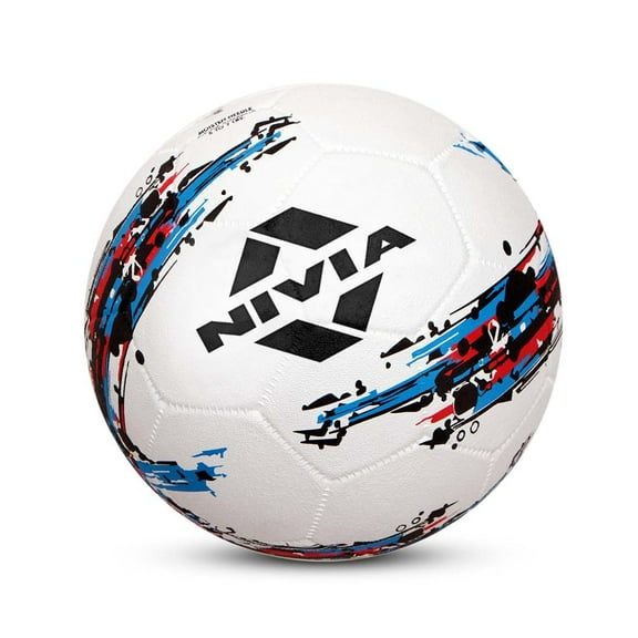Nivia Storm Football | Rubberized Moulded | Suitable For Hard Ground Without Grass | Training Ball | Soccer Ball | For Men/women | Football Size - 5 | Colour White