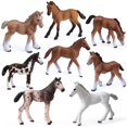 thumbnail image 1 of Juego de 8 piezas de plástico Toy UANDME Horse Foal para niñas y niños, 1 of 7