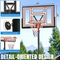 thumbnail image 4 of Ktaxon 44inch Portable Basketball Hoop Outdoor, Basketball Goal System 4.4-10ft Height Adjustable, Shatterproof Backboard, Red, 4 of 12
