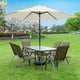 thumbnail image 3 of Sombrilla de tela para exteriores, parasol, cubre muebles de jardín, protege del sol y la lluvia. Ajuste de 2 metros 6 costillas, 3 of 8