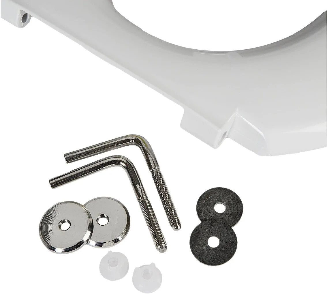 BIG JOHN 4W Toilet Seat, Without Cover, ABS plastic, Round or Elongated, White