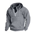 thumbnail image 2 of Fashion Hoodie Men's Stand Up Collar Zipper Hooded Sports And casual HoodieXL, 2 of 5