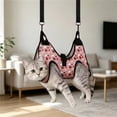 thumbnail image 4 of Pet Grooming Sling Hammock for Cats and Dogs, Adjustable Red Polyester Restraint for Nail Trimming, Brushing and Bathing, Breathable Foldable Design with Hanging Hooks, 4 of 6