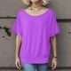thumbnail image 4 of Camiseta oversize de mujer con mangas murciélago y manga corta - Poliéster, cuello redondo, liso/estampado floral, S-XXL para uso informal/de oficina, 4 of 4