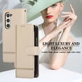 thumbnail image 4 of Allytechgroup Galaxy Z Fold 7 Wallet Case with Makeup Mirror + Hand Wrist + Crossybody Shoulder Strap, Retro Multiple Cards Slots Cash Pocket Flip Stand Cover for Samsung Galaxy Z Fold 7, Beige, 4 of 9