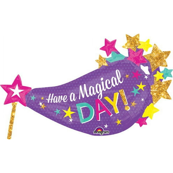24" Jumbo Magical Birthday Party Banner Mylar Foil Balloon