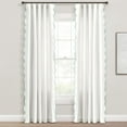 thumbnail image 2 of Lush Decor Panel Set - Coastal Chic Scallop Edge Window Curtain Panels, Blue/White, 52X84, 2 of 10