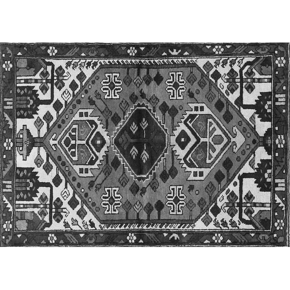 Ahgly Company Indoor Rectangle Persian Gray Traditional Area Rugs, 2' x 4'
