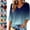 12# Dark Blue, variant on 3/4 Sleeve T Shirts for Women Summer Plus Size V Neck Three Quarter Sleeve Tops Casual Loose Fit Blouses Mint Green M