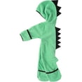 thumbnail image 6 of Cuddle Club One Piece Romper Hooded Fleece Onesie Jumper for Baby, Dino Green/Balck 6-12 Mos, 6 of 7