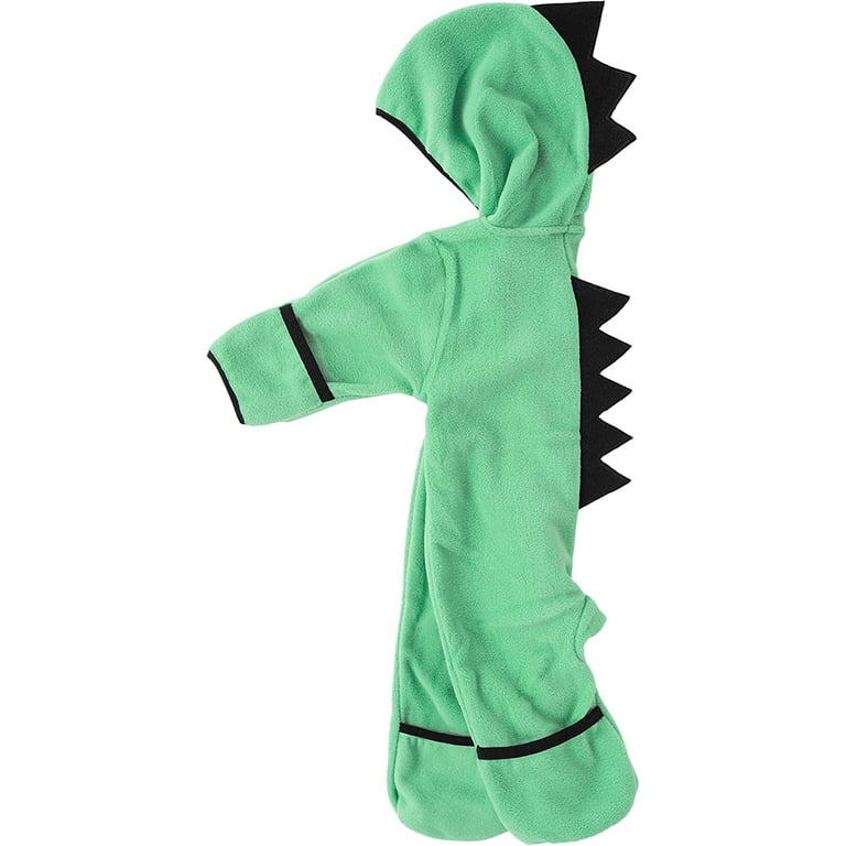GREEN HOODED FLEECE ONE-PIECE, BABY GREEN HOODED FLEECE ONE-PIECE, BABY