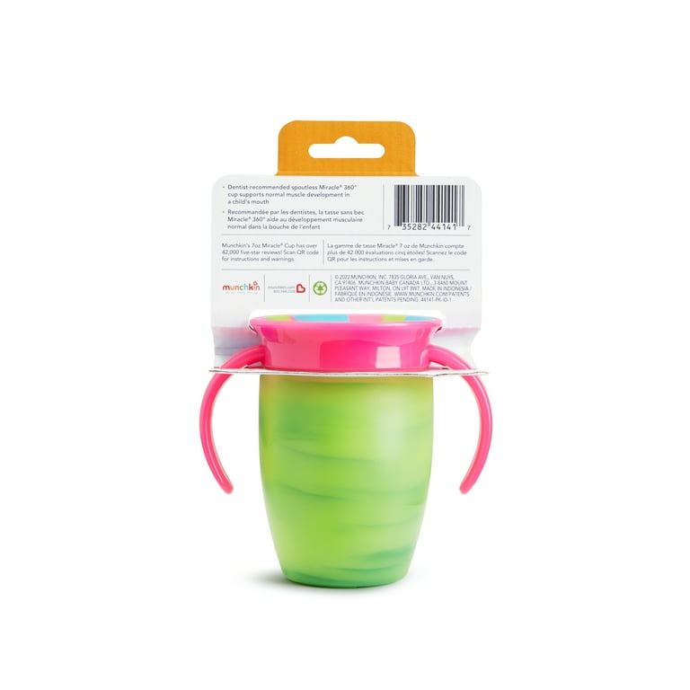 Munchkin® Miracle® 360° Spoutless Tie Dye Trainer Cup, 7 oz, Green