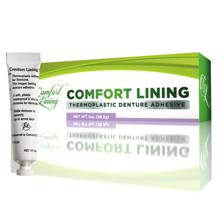 Comfort Lining a Soft Pliable Long Lasting Thermoplastic Denture Adhesive 1 oz. (28 (Best Denture Adhesive Without Zinc)