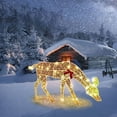 thumbnail image 6 of Diceymbol 2024 New Christmas Outdoor Decoration Luminous Deer Three Piece Set Gardening Decoration Ornaments Outdoor Christmas Decoration, 6 of 7