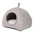 thumbnail image 6 of Portable Cat House, Pet Bed Kennel, Nest, Warm Cushion, Washable, Plush for Puppy Winter Indoor grey, 6 of 10