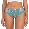 thumbnail image 1 of Fotbe Teal Mama Llama Calzones Estampados para Mujer – Ropa Interior de Algodón, Cómoda, Suave y Elástica-XX-Large, 1 of 6