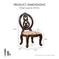 thumbnail image 6 of Furniture of America Roo Solid Wood Padded Side Chair in Cherry (Set of 2), 6 of 6